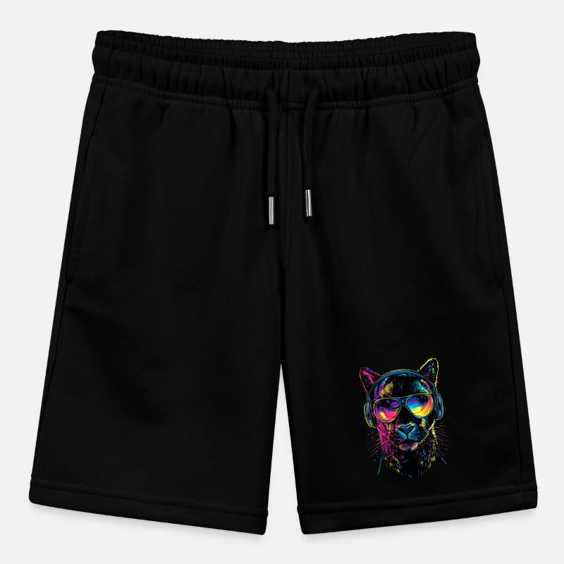 Panther Leopard Raubkatze Süße Großkatze Panter Stanley/Stella Teenager Bio-Joggingshorts MINI BOLTER