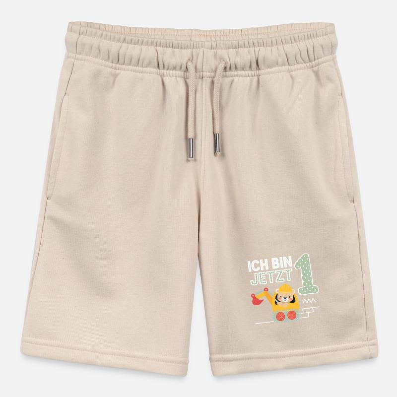 I'm Now 1 Bagger Bear 1st Birthday Stanley/Stella MINI BOLTER Organic Teen Jogging Shorts