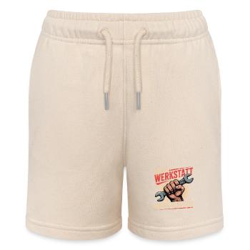 Meine Werkstatt Meine Gesetze - Stanley/Stella Teenager Bio-Joggingshorts MINI BOLTER - Natur - Vorne