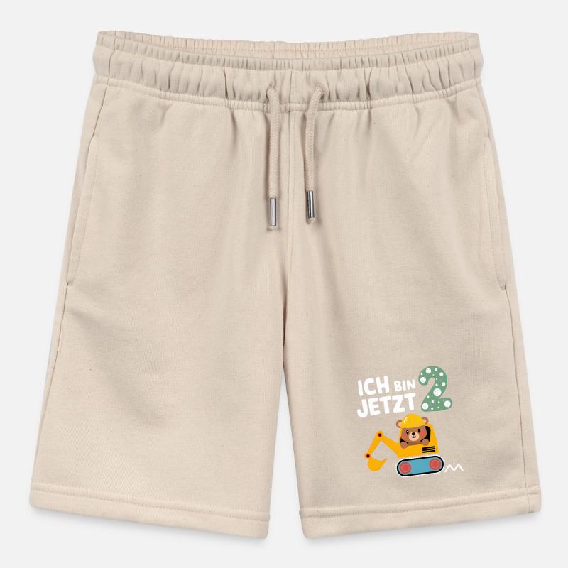 I'm Now 2 Bagger Bear 2nd Birthday Stanley/Stella MINI BOLTER Organic Teen Jogging Shorts