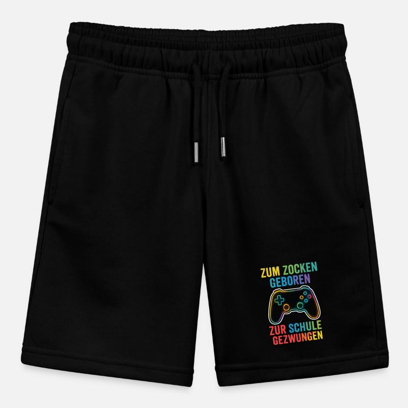 Zocken statt Schule – Regenbogen Controller Stanley/Stella Teenager Bio-Joggingshorts MINI BOLTER