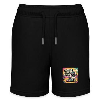 Cactus Vibes Only - Stanley/Stella Teenager Bio-Joggingshorts MINI BOLTER - Schwarz - Vorne