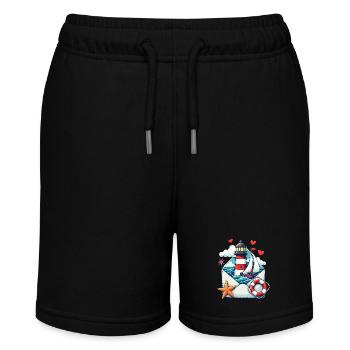 maritime Post - Stanley/Stella Teenager Bio-Joggingshorts MINI BOLTER - Schwarz - Vorne