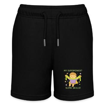 Kindergarten Slime Skills Superpower Lustiger - Stanley/Stella Teenager Bio-Joggingshorts MINI BOLTER - Schwarz - Vorne
