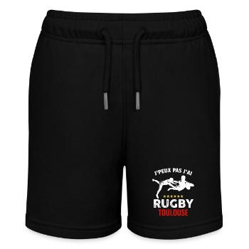 I can't I have Toulouse Rugby Supporter - Stanley/Stella Teenager Bio-Joggingshorts MINI BOLTER - Schwarz - Vorne