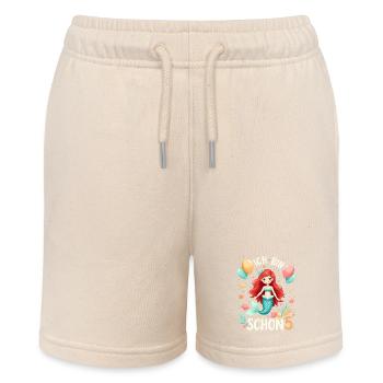 Ich bin schon 5 Meerjungfrau Geburtstag Mädchen - Stanley/Stella Teenager Bio-Joggingshorts MINI BOLTER - Natur - Vorne