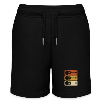 Vintage Gitarren Design – Retro Look - Stanley/Stella Teenager Bio-Joggingshorts MINI BOLTER - Schwarz - Vorne