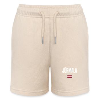 Jurmala, Latvia - Stanley/Stella MINI BOLTER Organic Teen Jogging Shorts - soft Ecru - Front
