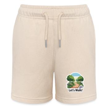 GREEN WALK - Stanley/Stella MINI BOLTER Organic Teen Jogging Shorts - soft Ecru - Front