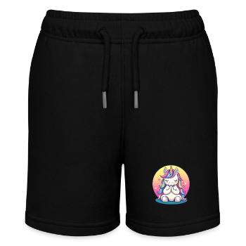 Meditating Unicorn - Stanley/Stella MINI BOLTER Organic Teen Jogging Shorts - black - Front