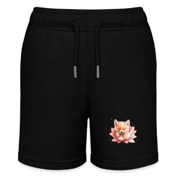 Le renard dort en fleurs - Short bio MINI BOLTER Stanley/Stella Ado - noir - Devant