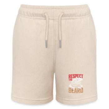 Respect the Beard! Bearded Dragon Reptile Terraristics - Stanley/Stella MINI BOLTER Organic Teen Jogging Shorts - soft Ecru - Front
