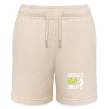 Tennis Spieler Experte Ball Handler - Stanley/Stella Teenager Bio-Joggingshorts MINI BOLTER - Natur - Vorne