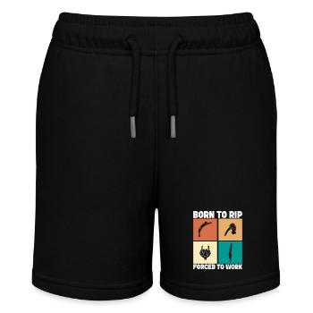 Kunstspringen Turmspringer Sprungbrett - Stanley/Stella Teenager Bio-Joggingshorts MINI BOLTER - Schwarz - Vorne