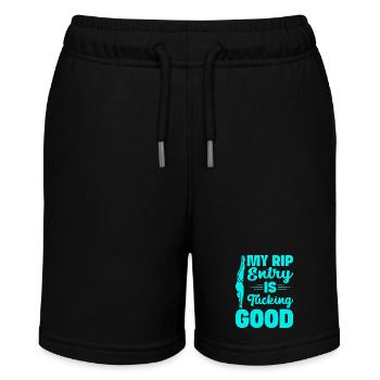 Kunstspringen Turmspringer Sprungbrett - Stanley/Stella Teenager Bio-Joggingshorts MINI BOLTER - Schwarz - Vorne