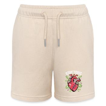 STAY TOXIC - Stanley/Stella MINI BOLTER Organic Teen Jogging Shorts - soft Ecru - Front