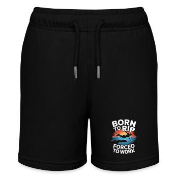 Kunstspringen Turmspringer Sprungbrett - Stanley/Stella Teenager Bio-Joggingshorts MINI BOLTER - Schwarz - Vorne