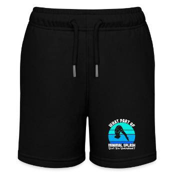 Kunstspringen Turmspringer Sprungbrett - Stanley/Stella Teenager Bio-Joggingshorts MINI BOLTER - Schwarz - Vorne