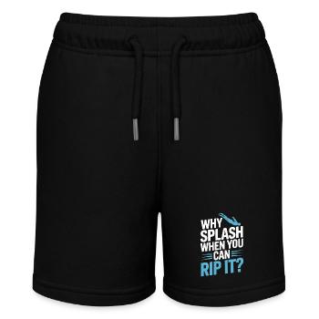 Kunstspringen Turmspringer Sprungbrett - Stanley/Stella Teenager Bio-Joggingshorts MINI BOLTER - Schwarz - Vorne