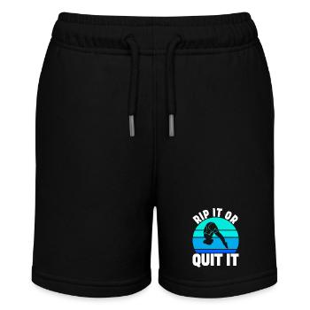 Kunstspringen Turmspringer Sprungbrett - Stanley/Stella Teenager Bio-Joggingshorts MINI BOLTER - Schwarz - Vorne