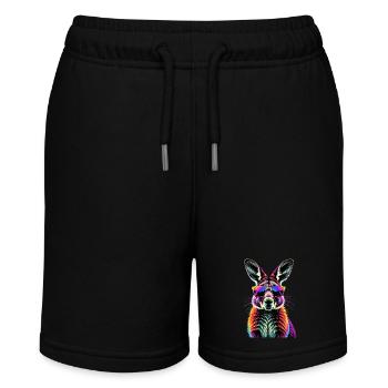Wallaby Australia Outback Wild Sweet Kangaroo - Stanley/Stella MINI BOLTER Organic Teen Jogging Shorts - black - Front