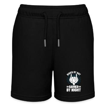 Kunstspringen Turmspringer Sprungbrett - Stanley/Stella Teenager Bio-Joggingshorts MINI BOLTER - Schwarz - Vorne