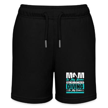 Kunstspringen Turmspringer Sprungbrett - Stanley/Stella Teenager Bio-Joggingshorts MINI BOLTER - Schwarz - Vorne