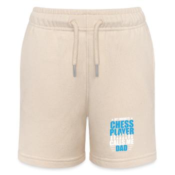 Schach Vater Schachspieler Papa Kinder Sohn - Stanley/Stella Teenager Bio-Joggingshorts MINI BOLTER - Natur - Vorne