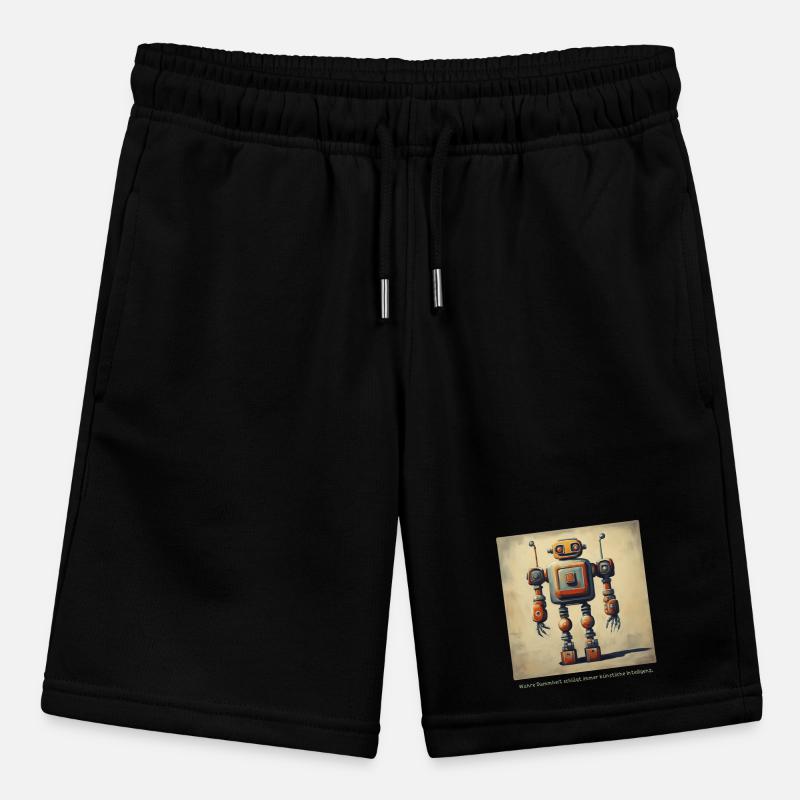 spruch statement roboter intelligenz retro nerd lo Stanley/Stella Teenager Bio-Joggingshorts MINI BOLTER