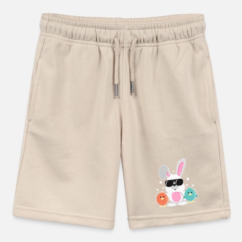 Bunny with Sunglasses, Chick, Rabbit, Easter Bunny Stanley/Stella MINI BOLTER Organic Teen Jogging Shorts