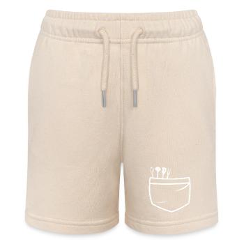 Küchenwerkzeug Taschenmuster - Stanley/Stella Teenager Bio-Joggingshorts MINI BOLTER - Natur - Vorne