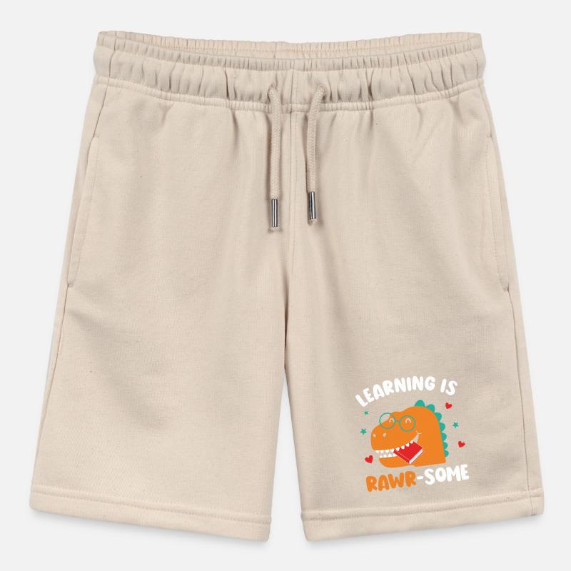 Dinosaur Kindergarten Elementary Kids Stanley/Stella MINI BOLTER Organic Teen Jogging Shorts