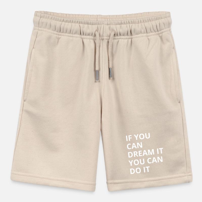 Dream Implementation Motivation Typo Stanley/Stella MINI BOLTER Organic Teen Jogging Shorts