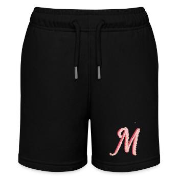Initial M de fleurs roses - Short bio MINI BOLTER Stanley/Stella Ado - noir - Devant