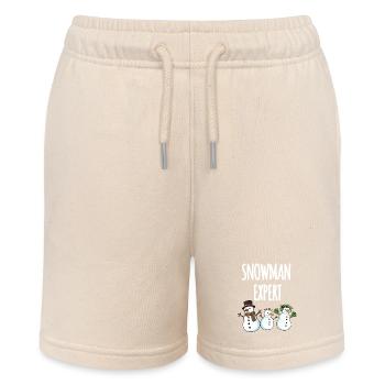 Snowman Expert - Stanley/Stella MINI BOLTER Organic Teen Jogging Shorts - soft Ecru - Front