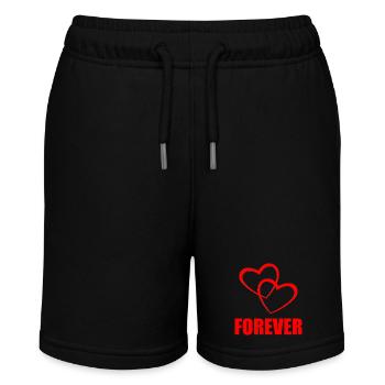 FOREVER – Heart Design for Couples & True Love - Stanley/Stella Teenager Bio-Joggingshorts MINI BOLTER - Schwarz - Vorne