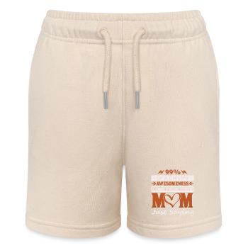99 % Kinder-Großartigkeit kommt vom Mutter-Shirt - Stanley/Stella Teenager Bio-Joggingshorts MINI BOLTER - Natur - Vorne