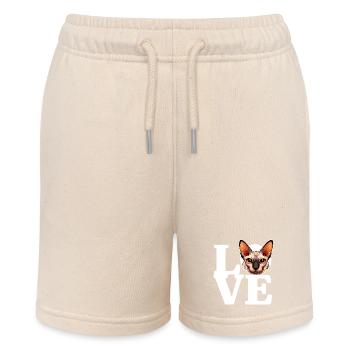 LIEBE Canadian Sphynx Cat Cat Lover Lustig - Stanley/Stella Teenager Bio-Joggingshorts MINI BOLTER - Natur - Vorne