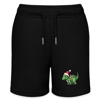 Dinosaurier stegosaurus Weihnachten - Stanley/Stella Teenager Bio-Joggingshorts MINI BOLTER - Schwarz - Vorne
