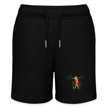 Javelin Throw Colorsplash Javelin Throw - Stanley/Stella MINI BOLTER Organic Teen Jogging Shorts - black - Front