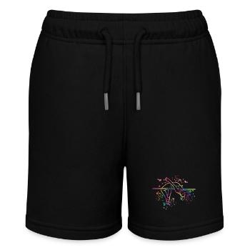 Hochspringer Wasserfarben Hochsprung - Stanley/Stella Teenager Bio-Joggingshorts MINI BOLTER - Schwarz - Vorne