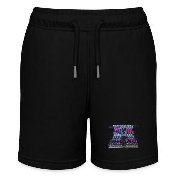 Cyberpunk Neon Beat DJ Rabbit - Stanley/Stella MINI BOLTER Organic Teen Jogging Shorts - black - Front