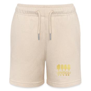 Amerikanisch, 4. Juli - Stanley/Stella Teenager Bio-Joggingshorts MINI BOLTER - Natur - Vorne