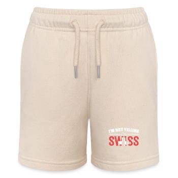 Switzerland Swiss Swiss German - Stanley/Stella MINI BOLTER Organic Teen Jogging Shorts - soft Ecru - Front