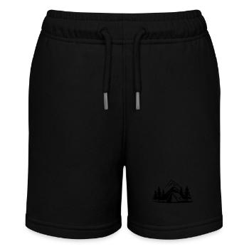 Camping Zelten - Stanley/Stella Teenager Bio-Joggingshorts MINI BOLTER - Schwarz - Vorne
