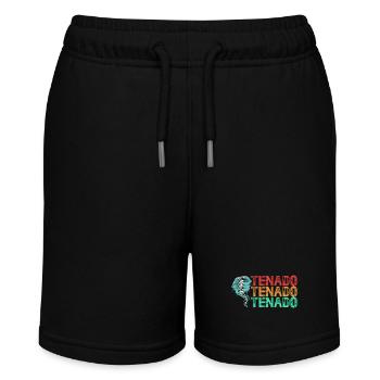 Tornado Geburtstag Kindergeburtstag - Stanley/Stella Teenager Bio-Joggingshorts MINI BOLTER - Schwarz - Vorne