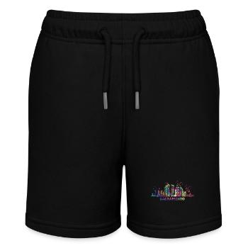 Sacramentan Colorful Skyline Sacramento - Stanley/Stella MINI BOLTER Organic Teen Jogging Shorts - black - Front