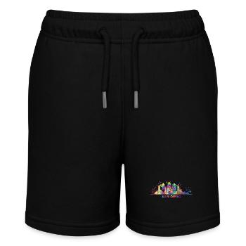 San Diegan Skyline San Diego - Stanley/Stella MINI BOLTER Organic Teen Jogging Shorts - black - Front