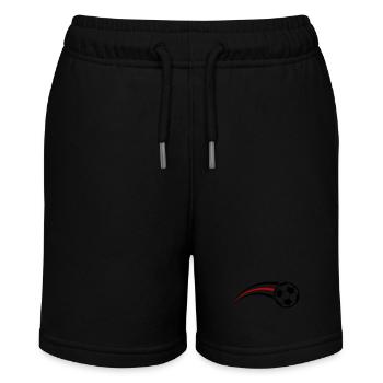 Soccer Symbol Tail - Stanley/Stella MINI BOLTER Organic Teen Jogging Shorts - black - Front