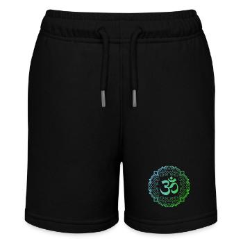Yoga, Om-Mandala - Stanley/Stella Teenager Bio-Joggingshorts MINI BOLTER - Schwarz - Vorne